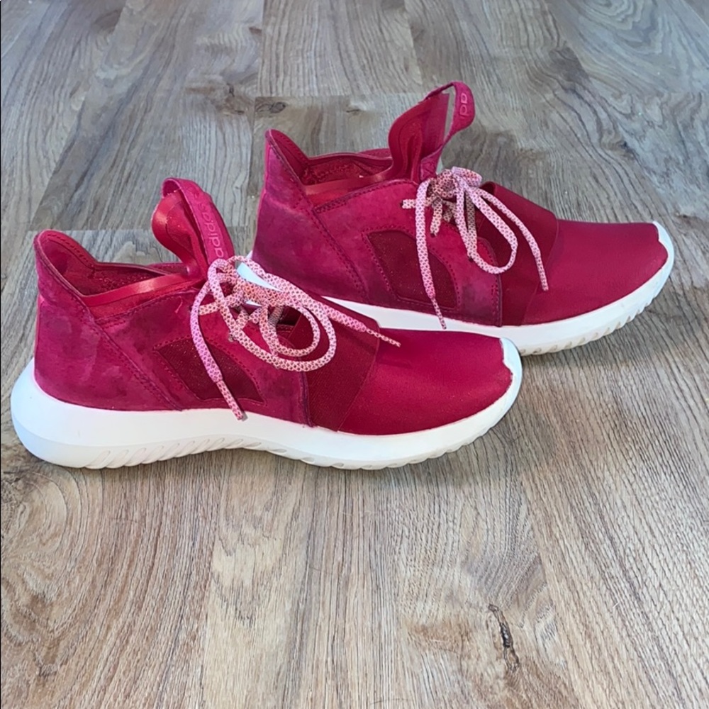 Adidas Original Tubular Defiant Sneaker -Pink- EUC - Picture 6 of 8